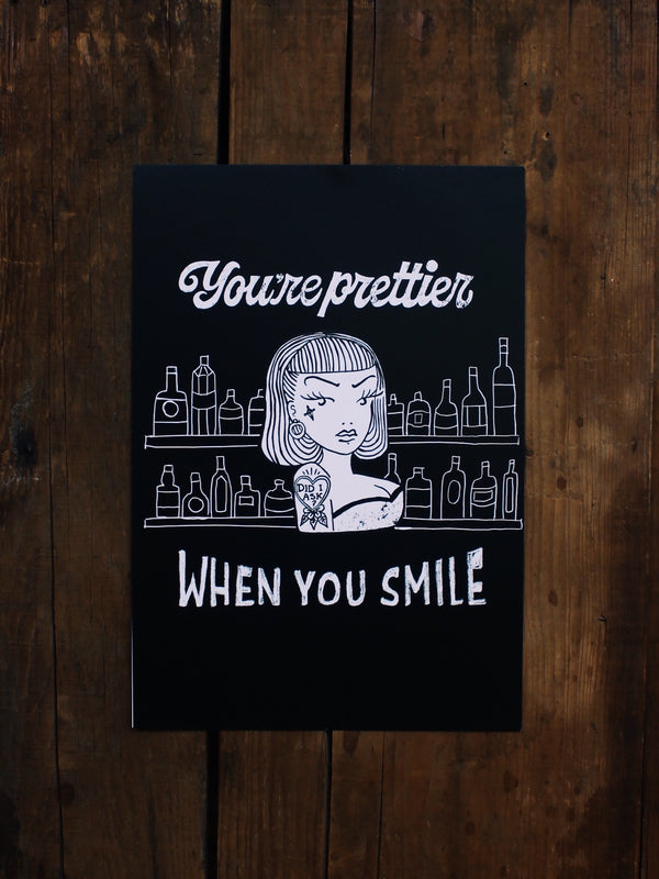 'Smile' Print - Black