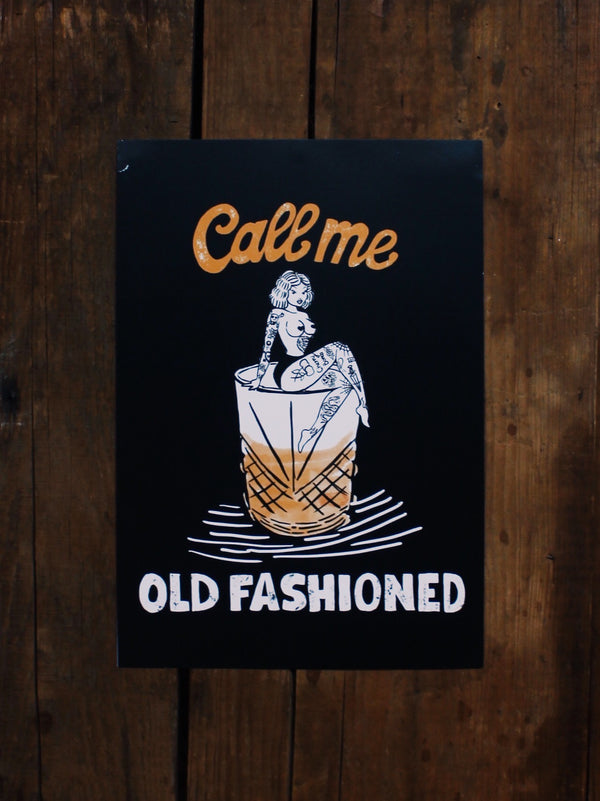 'Old Fashioned' Print - Black
