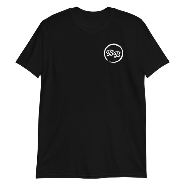 'Real Job' on Back Unisex Black T-Shirt