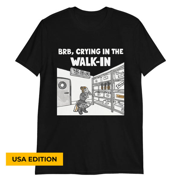'USA Walk-In' Unisex Black T-Shirt