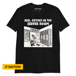 'IT Server Room' Unisex Black T-Shirt