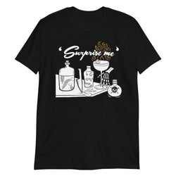 'Surprise Me' Unisex Black T-Shirt