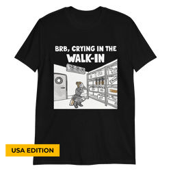 'USA Walk-In' Unisex Black T-Shirt
